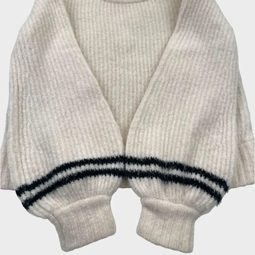 BELLA FREUD Hunky Dory Ribbed Knit Wool Sweater in Ivory Women's Size XS - Picture 9 of 14